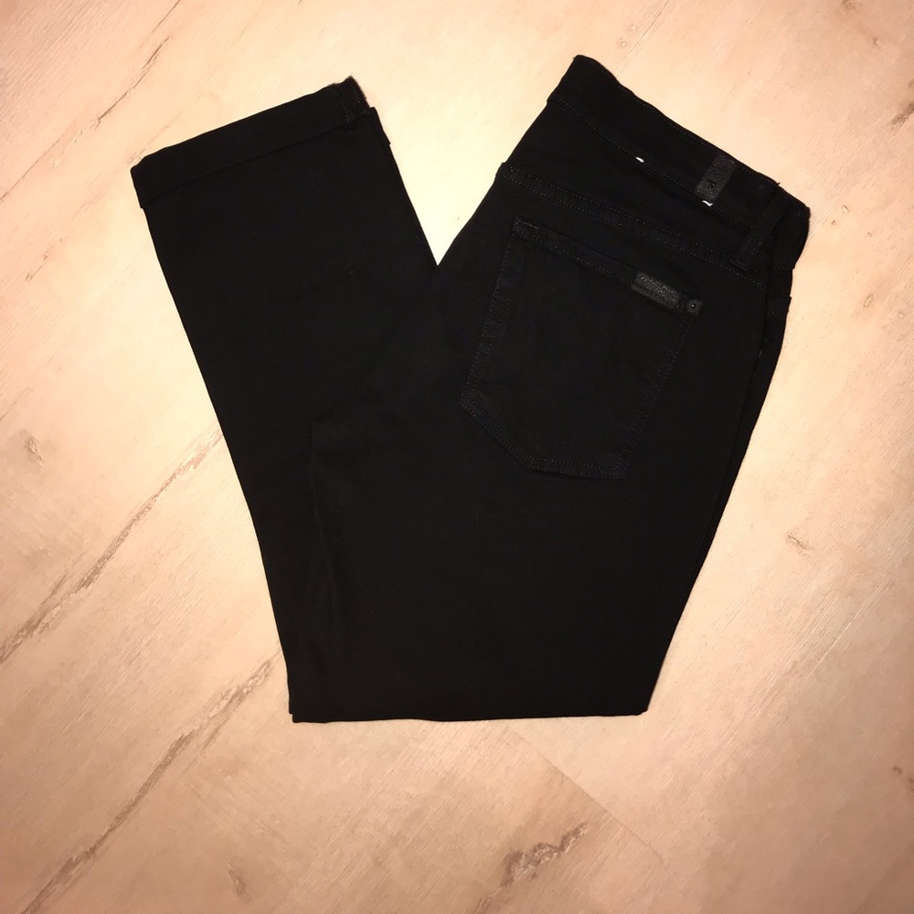 7 For All Mankind Crop & Roll Denim